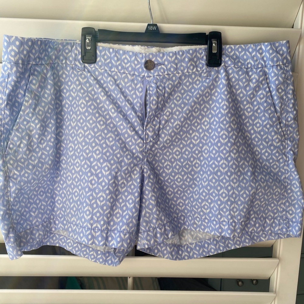 Blue patterned shorts